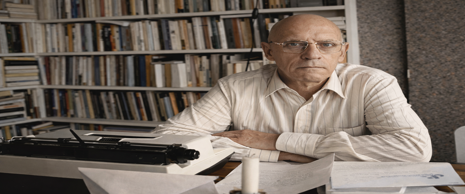 Imagem de referência de Michel Foucault